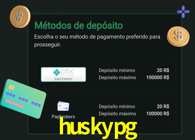 O cassino huskypg oferece uma grande variedade de métodos de pagamento